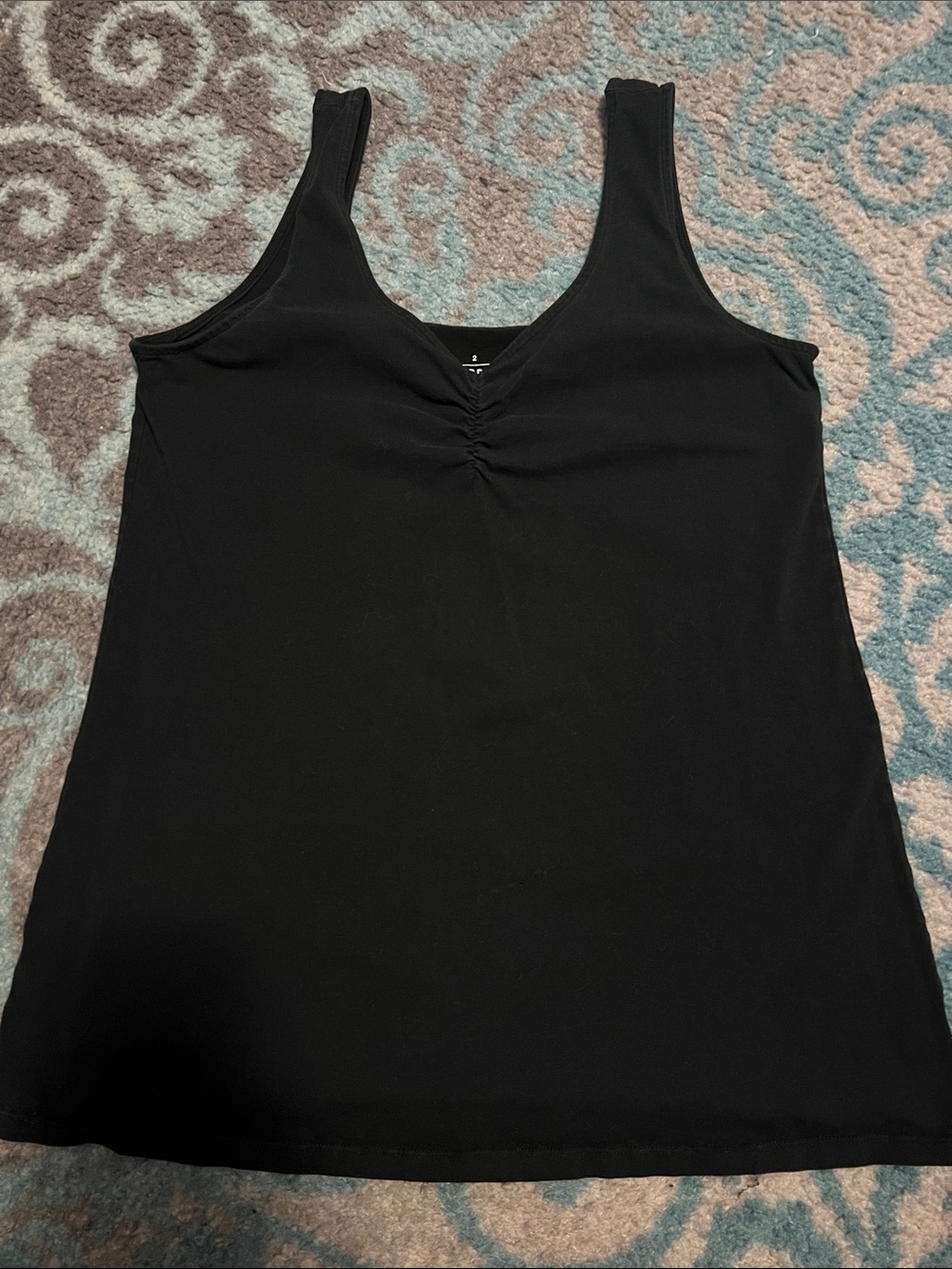 torrid Black Ruched V-Neck Tank